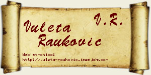 Vuleta Rauković vizit kartica